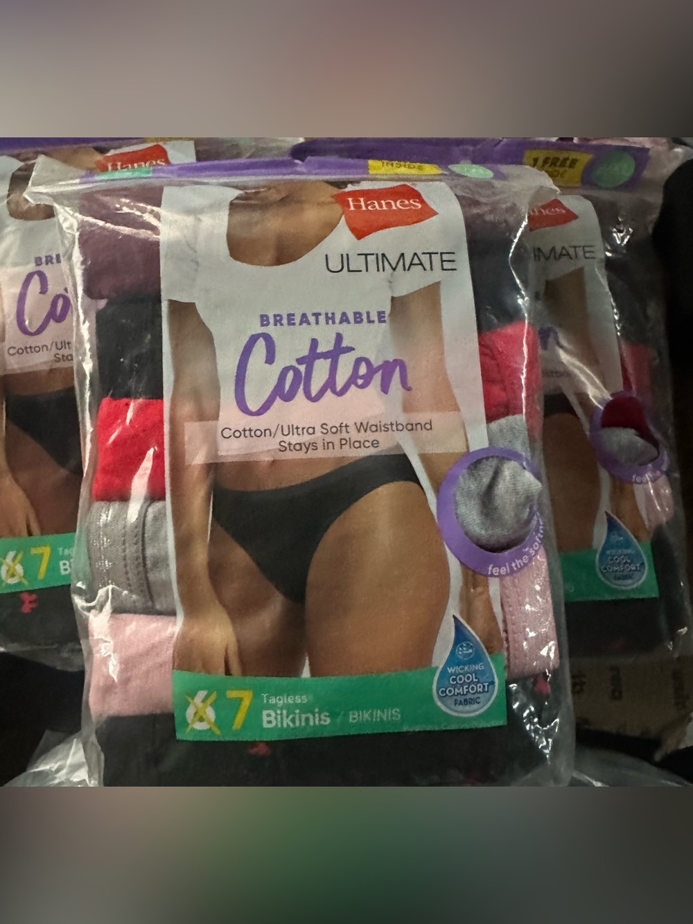 Hanes Ultimate Breathable Cotton Bikini Panties - 8XL
